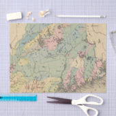 Geologische kaart van Maine Tissuepapier (Craft)