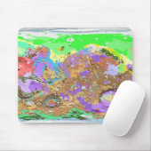 Geologische kaart van Mars Mousepad Muismat (Met muis)