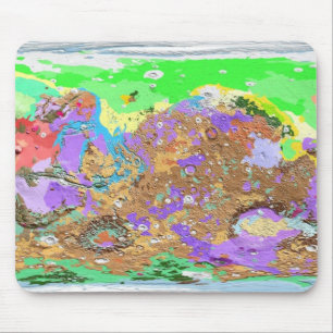 Geologische kaart van Mars Mousepad Muismat