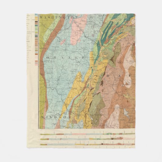 Geologische kaart van New Hampshire 2 Fleece Deken (Voorkant)