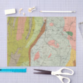 Geologische kaart van New Hampshire 3 Tissuepapier (Craft)