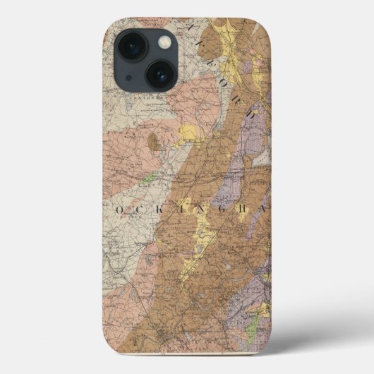 Geologische kaart van New Hampshire 4 Case-Mate iPhone Case (Achterkant)