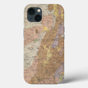 Geologische kaart van New Hampshire 4 iPhone 13 Hoesje