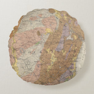 Geologische kaart van New Hampshire 4 Rond Kussen
