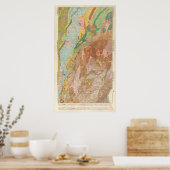 Geologische kaart van New Hampshire Poster (Keuken)