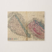 Geologische kaart van New Jersey Legpuzzel (Horizontaal)