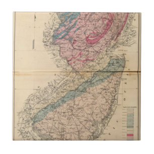Geologische kaart van New Jersey Tegeltje