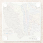 Geologische kaart van Ohio Glazen Onderzetter (Achterkant)