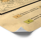  Geologische Kaart van Rusland (1922) Poster (Hoek)