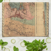 Geologische kaart van Tennessee (1866) Theedoek (Gevouwen)