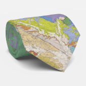 Geologische kaart van Westside San Joaquin Stropdas (Opgerold)