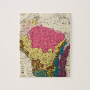 Geologische kaart van Wisconsin Legpuzzel
