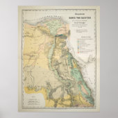 Geologische kaart voor  Egypte (1842) Poster (Voorkant)