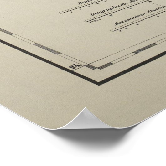 Geologische kaart voor  Egypte (1842) Poster (Hoek)