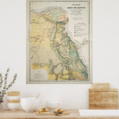 Geologische kaart voor  Egypte (1842) Poster (Keuken)