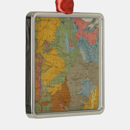 Geologische kaart VS Metalen Ornament (Rechts)