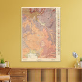 Geologische kaart, Yellowstone National Part, Wyom Canvas Afdruk (Insitu (Woonkamer))