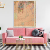 Geologische kaart, Yellowstone National Part, Wyom Canvas Afdruk (Insitu (Woonkamer))