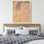 Geologische kaart, Yellowstone National Part, Wyom Canvas Afdruk (Insitu (Slaapkamer))
