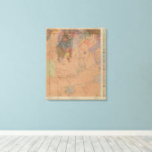Geologische kaart, Yellowstone National Part, Wyom Canvas Afdruk (Insitu (Houten vloer))