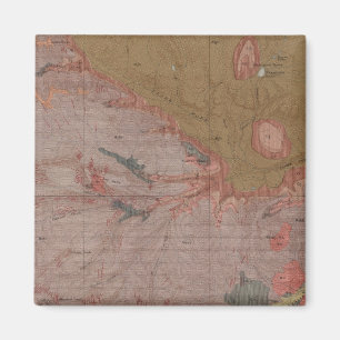 Geologische kaart, Yellowstone National Part, Wyom Magneet