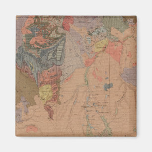 Geologische kaart, Yellowstone National Part, Wyom Magneet