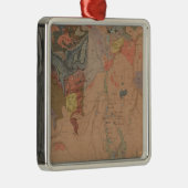 Geologische kaart, Yellowstone National Part, Wyom Metalen Ornament (Rechts)