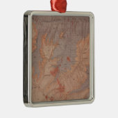 Geologische kaart, Yellowstone National Part, Wyom Metalen Ornament (Rechts)