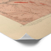 Geologische kaart, Yellowstone National Part, Wyom Poster (Hoek)