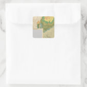 Geologische plattegronden vierkante sticker (Tas)