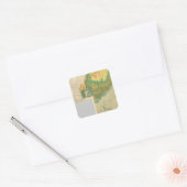 Geologische plattegronden vierkante sticker (Envelop)