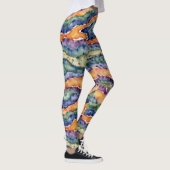 Geologische rotsformaties & strata patroon leggings (Rechts)