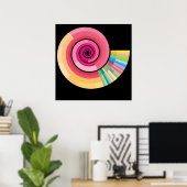 Geologische schuchtere spiraal poster (Thuiskantoor)