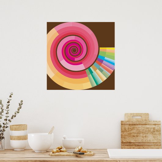 Geologische schuchtere spiraal poster (Keuken)