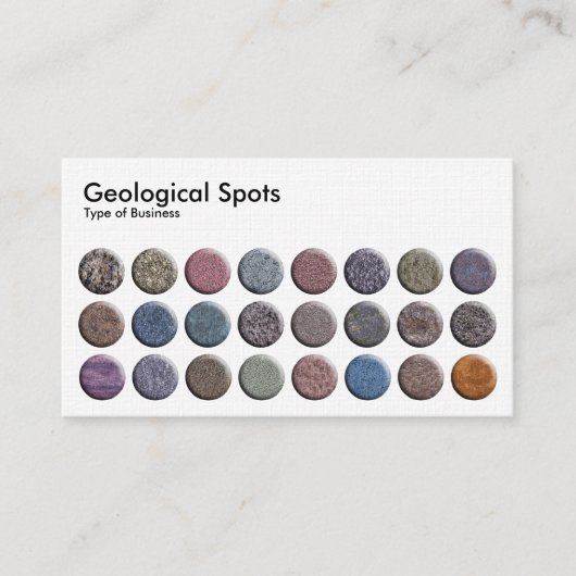 Geologische spots - Linen Visitekaartje (Voorkant)