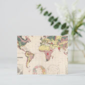 Geologische structuur van het wereldbol briefkaart (Staand voorkant)