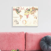 Geologische structuur van het wereldbol canvas afdruk (Insitu (Woonkamer))