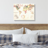 Geologische structuur van het wereldbol canvas afdruk (Insitu (Slaapkamer))