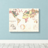 Geologische structuur van het wereldbol canvas afdruk (Insitu (Houten vloer))