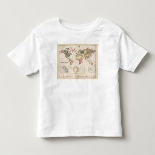 Geologische structuur van het wereldbol kinder shirts