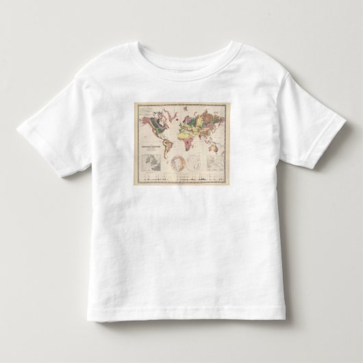 Geologische structuur van het wereldbol kinder shirts (Voorkant)