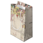 Geologische structuur van het wereldbol klein cadeauzakje (Voorkant Gekanteld)