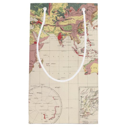 Geologische structuur van het wereldbol klein cadeauzakje (Voorkant)