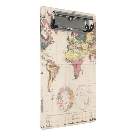 Geologische structuur van het wereldbol mini klembord (Schuin)
