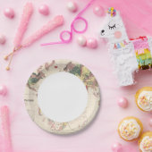 Geologische structuur van het wereldbol papieren bordje (Feest)