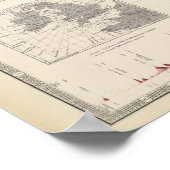 Geologische structuur van het wereldbol poster (Hoek)