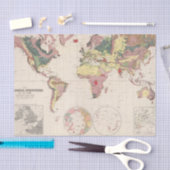 Geologische structuur van het wereldbol tissuepapier (Craft)