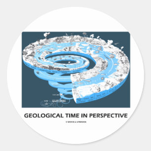 Geologische tijd in perspectief (geologische leeft ronde sticker