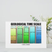 Geologische tijdschaal (geologisch tijdperk) briefpapier (Staand voorkant)