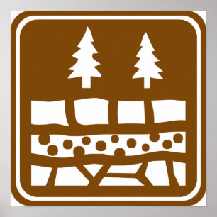 Geologische tractiewegmarkering poster